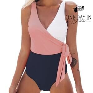 Cupshe Color Block One Piece Swimsuit Size M